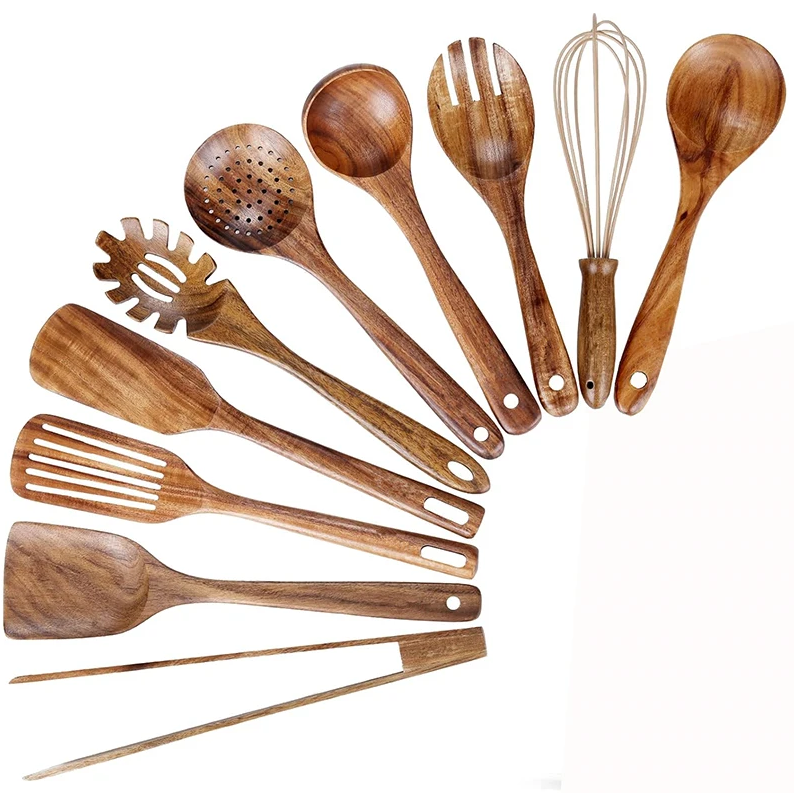 Stornfield | EcoWood 10-piece Wooden Kitchen Utensil Set