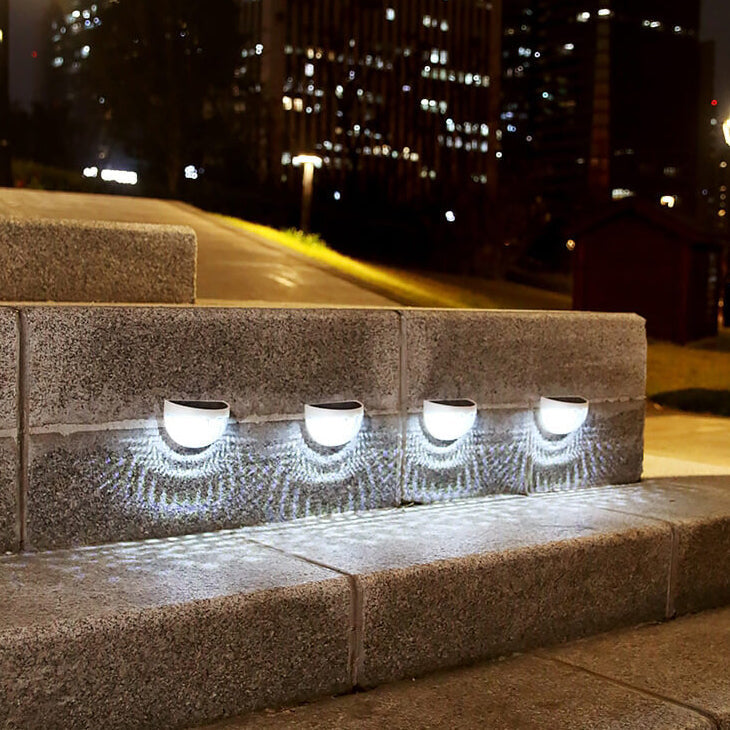 Solar Semi Circle Outdoor Waterproof Light Shadow Fence Wall Sconce Lamp | Stornfield