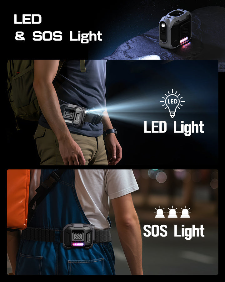 10000mAh Waist fan,Portable Belt Clip on Personal Fan | Stornfield