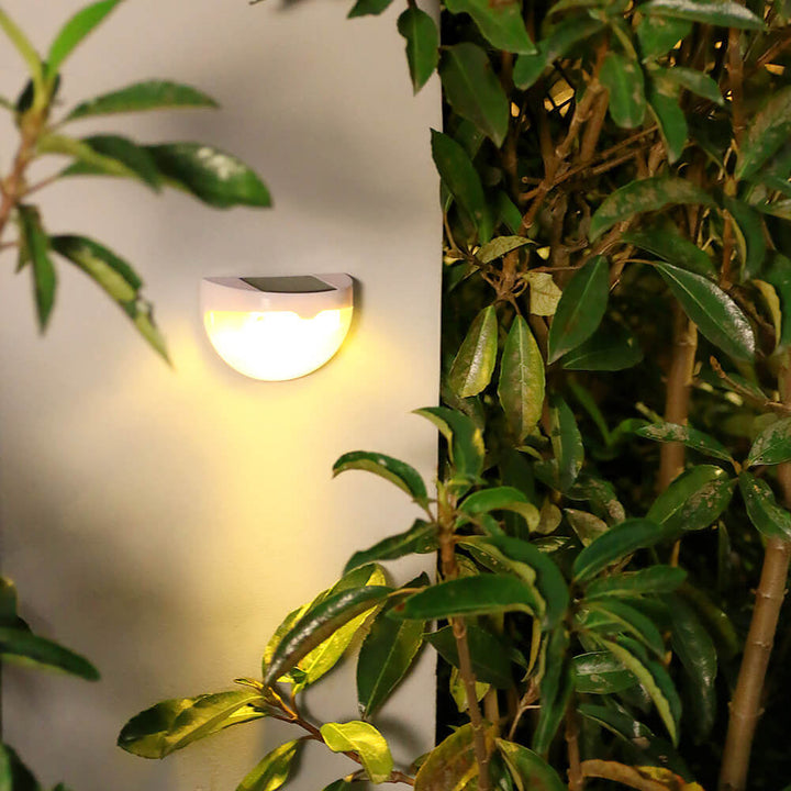 Solar Semi Circle Outdoor Waterproof Light Shadow Fence Wall Sconce Lamp | Stornfield