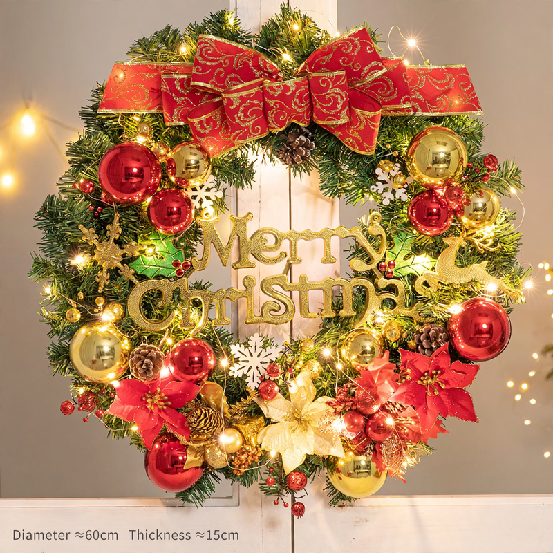 Christmas wreath made of PVC, handcrafted
