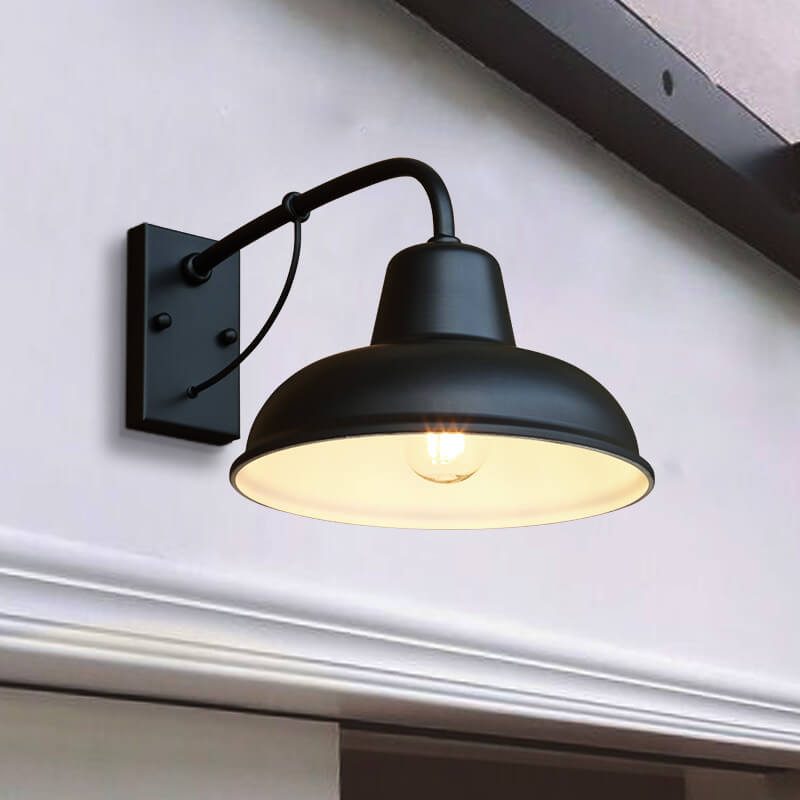 Vintage Iron Barn Waterproof Outdoor 1-Light Wall Sconce Lamp | Stornfield