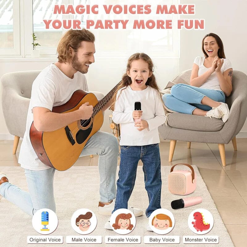 Mini Karaoke Machine with wireless microphones | Stornfield