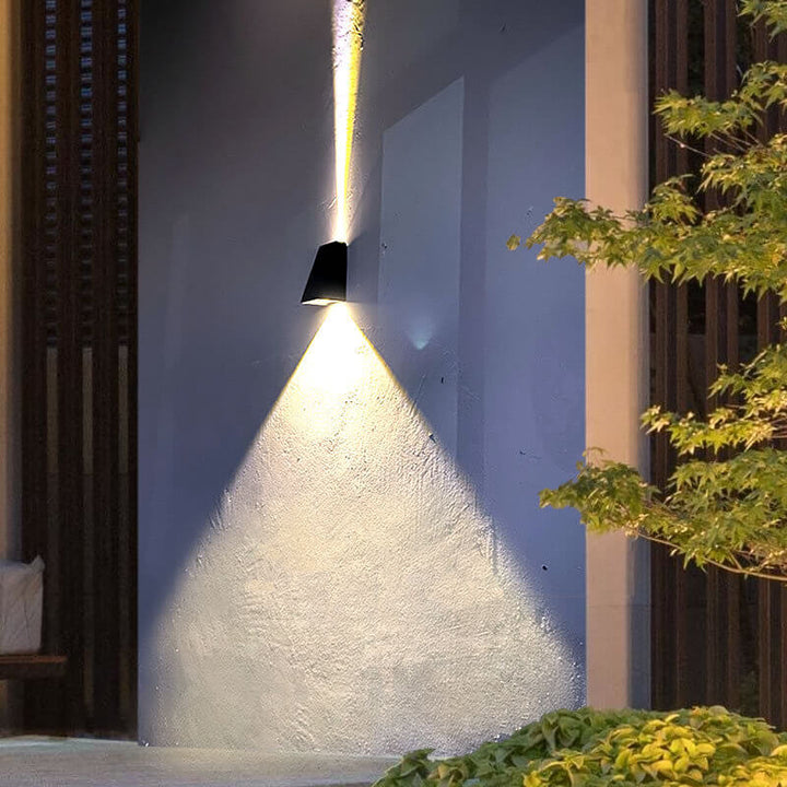 Simple Solar Trapezoid Outdoor Waterproof Up and Down Lights LED Wall Sconce Lamp | Stornfield