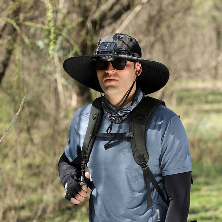 Solar & USB Charging Fan Outdoor Fishing Hat | Stornfield