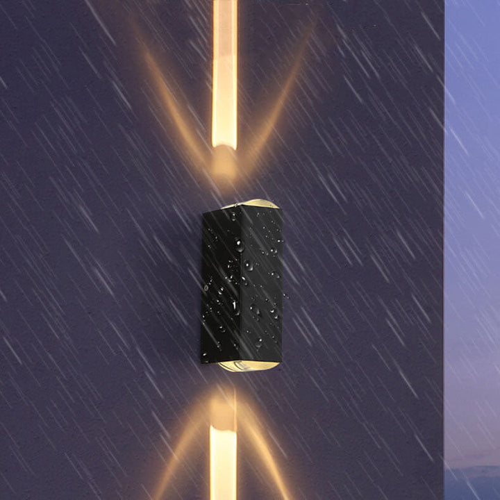 Stornfield | Modern Waterproof LED Outdoor Wall Light | Rectangular Up/Down Aluminum Fixture