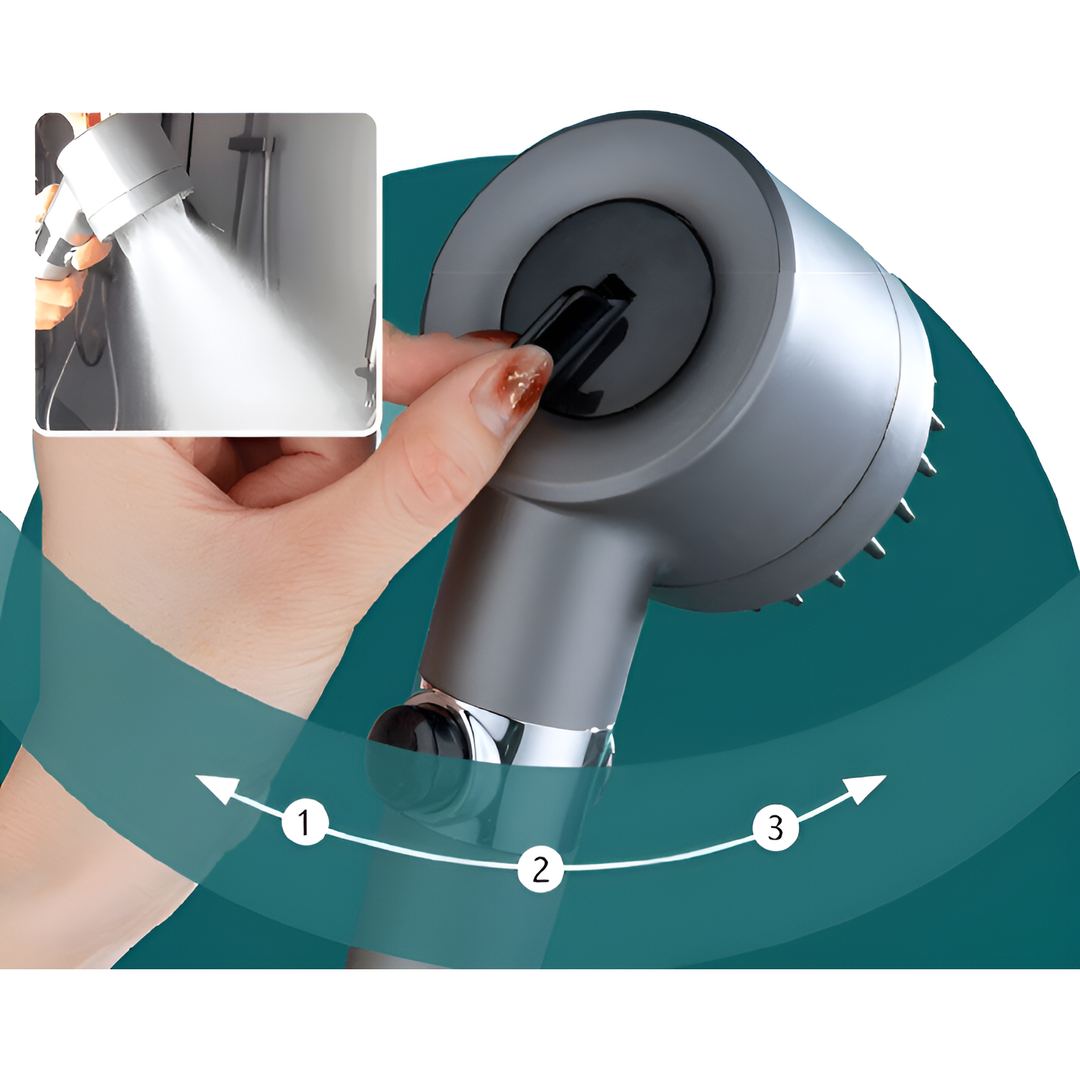 HydroPower Showerhead – High-pressure showerhead with 3 modes and massage brush | Stornfield