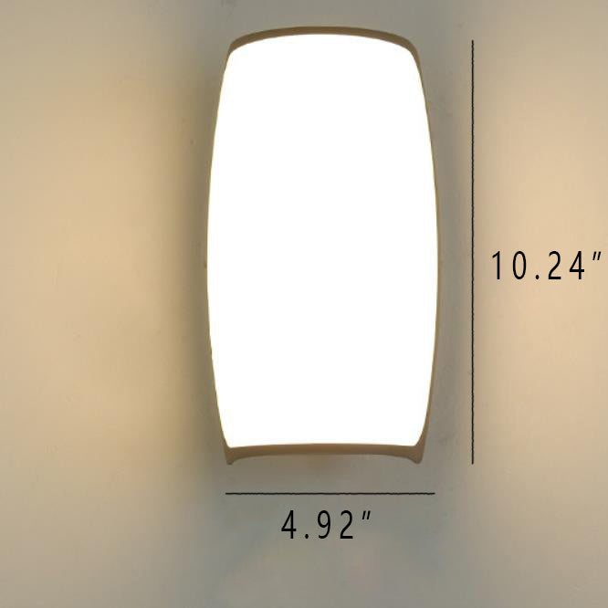 Waterproof Acrylic Curved Shade LED Outdoor Wall Sconce Lamp | Stornfield