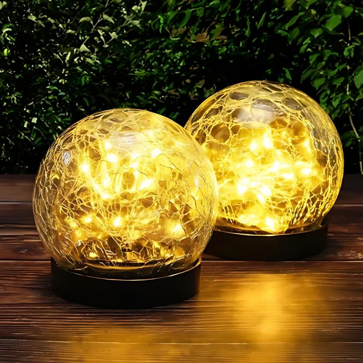 Waterproof solar LED outdoor light with charming floral pattern | Stornfield