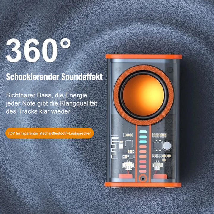 Transparent wireless Mecha Bluetooth speaker | Stornfield