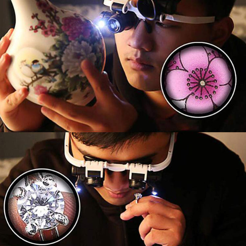 Stornfield | Magnifying glasses with LED lamps for double eyes