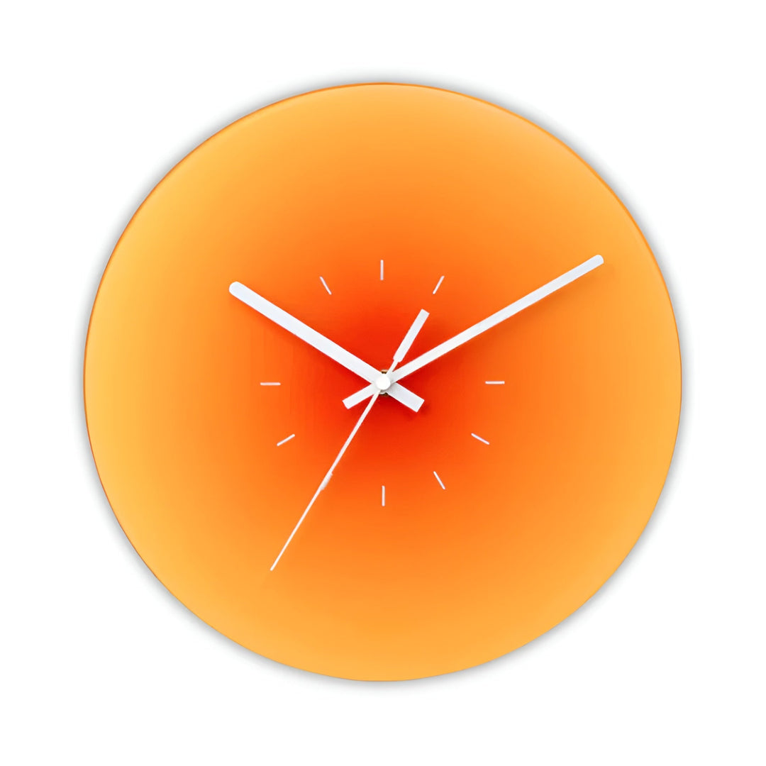 Glass Wall Clock – Modern Design with Sunset Motif | Stornfield