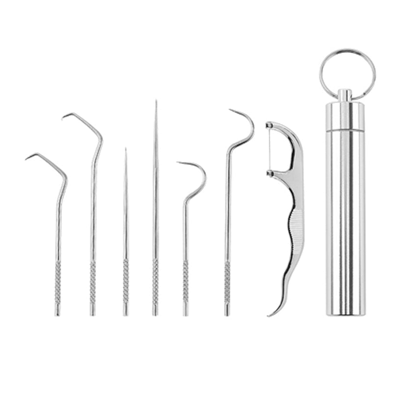 Toothpick set made of stainless steel (7 pieces) | Stornfield