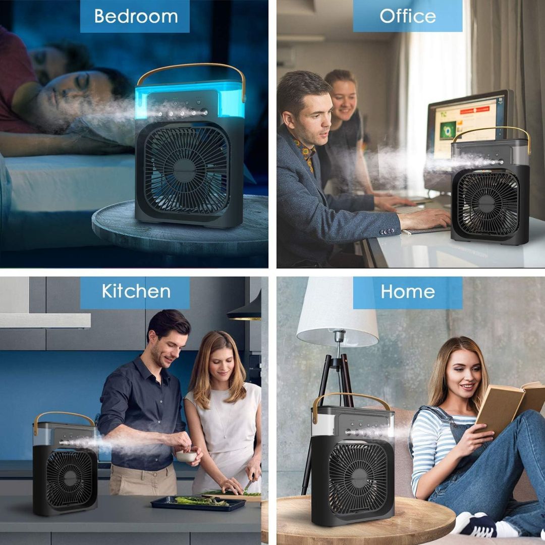 3-in-1 Air Cooler Humidifier | Portable, Adjustable Fan Speeds & Ideal for Bedrooms, Offices & Small Spaces | Stornfield