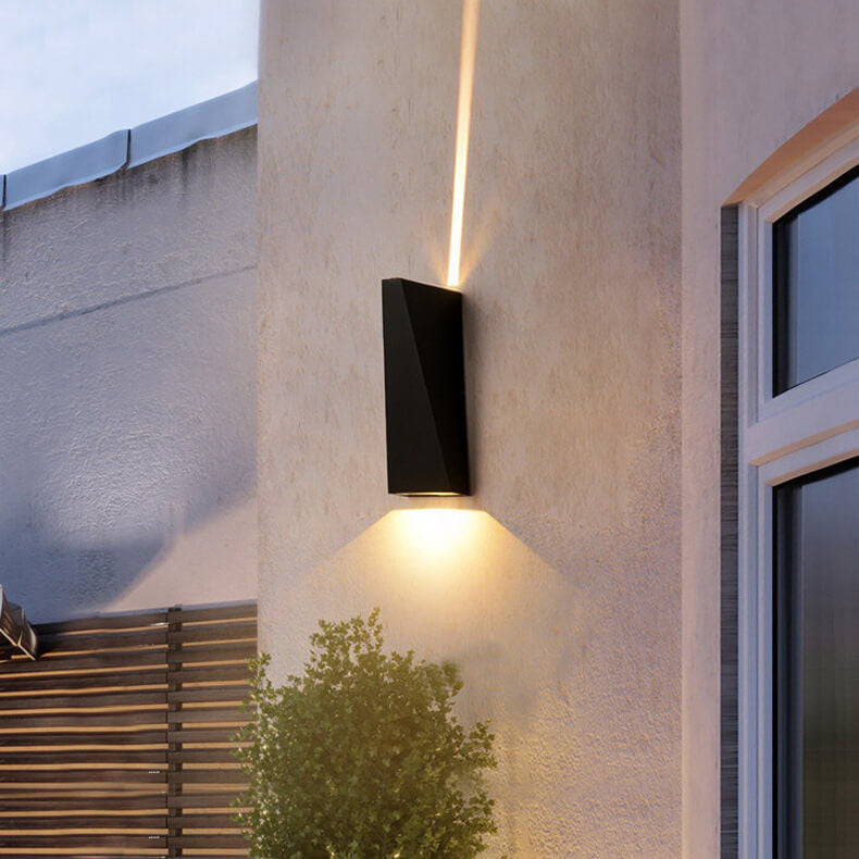 Simple Trapezoidal Outdoor Waterproof LED 2-Light Wall Sconce Lamp | Stornfield