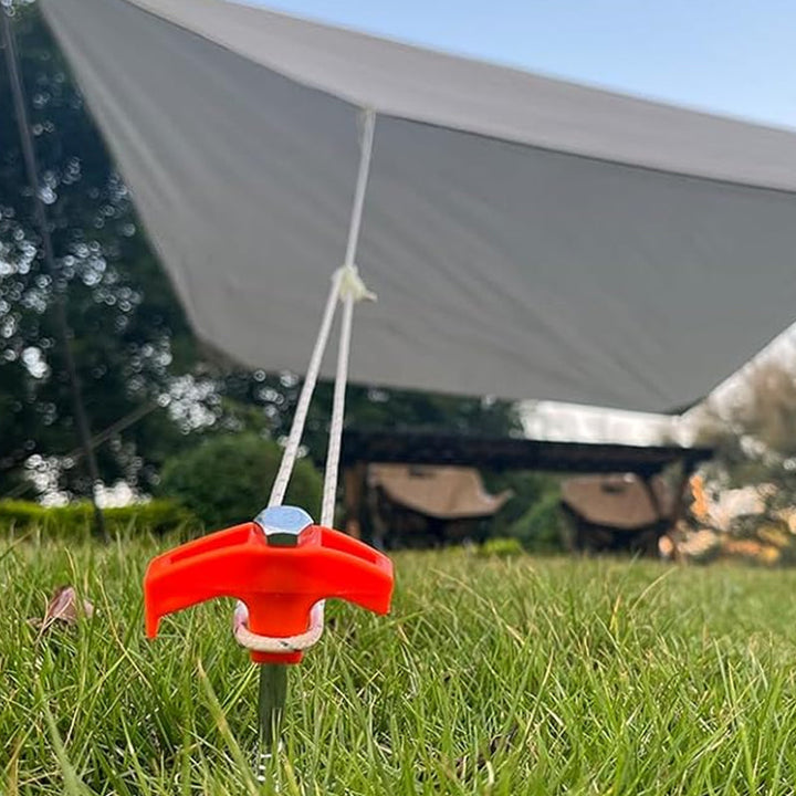 Rotatable tent pegs with thread | Stornfield