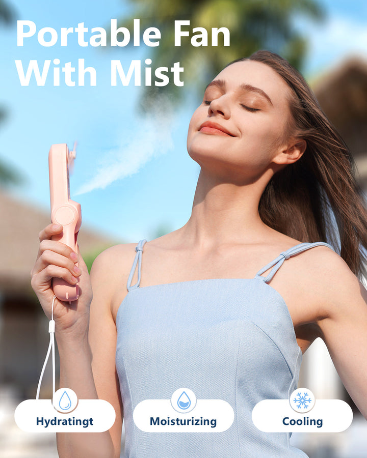 Misting Fan Portable, Handheld Personal Mister Fans | Stornfield