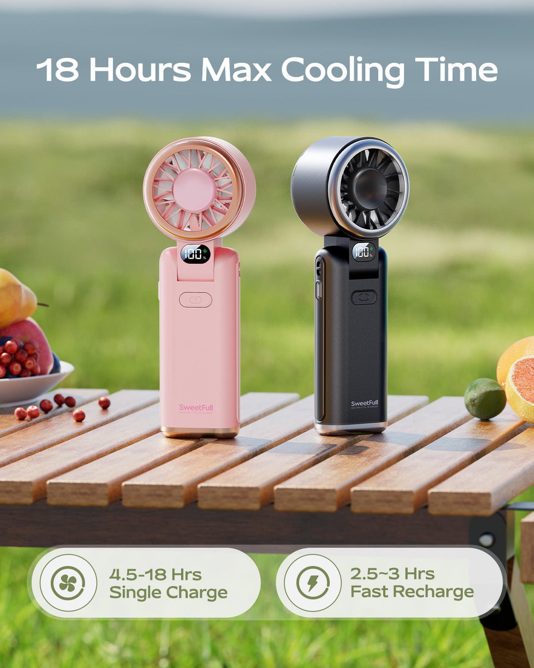 Foldable Handheld Fan - 5-Speed High-Speed Portable Fan | Stornfield