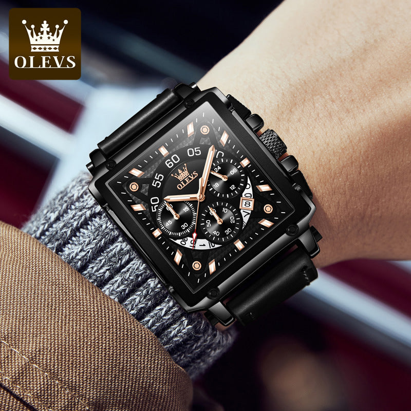 Olevs® Luminous Luxury Square Business Automatic Mechanical Watch | Stornfield