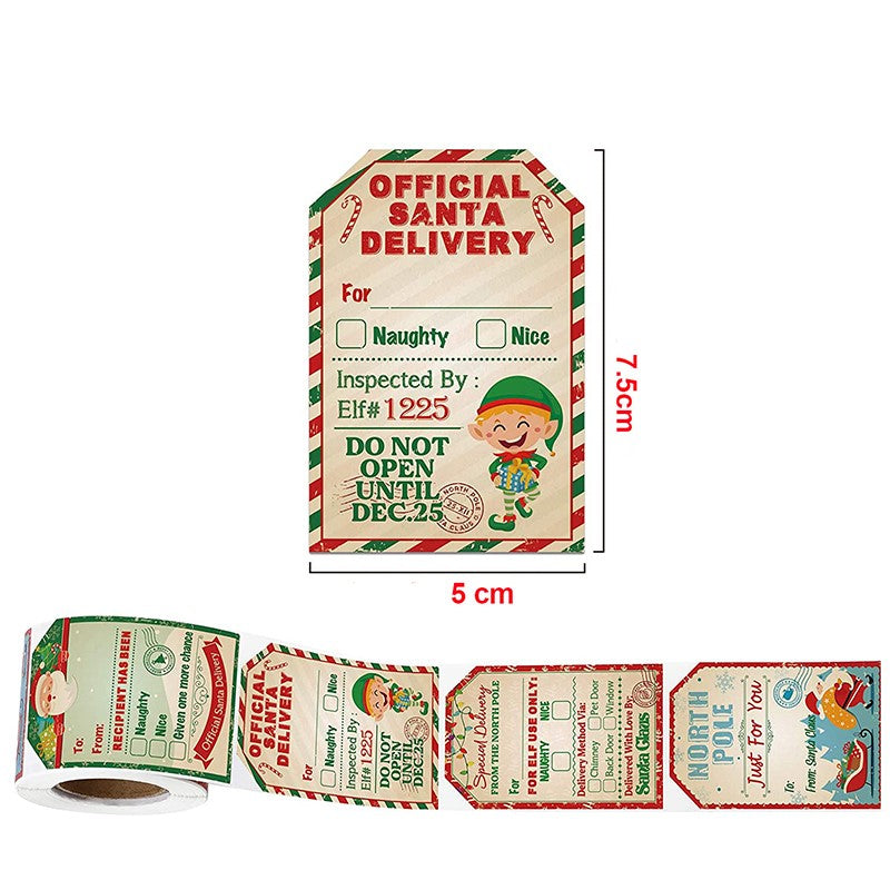 Christmas Decoration Sticker Roll (200 pieces) | Stornfield
