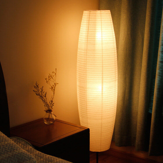 Modern floor lamp with double lampshade – LumiTwins design lamp 137 cm high | Stornfield