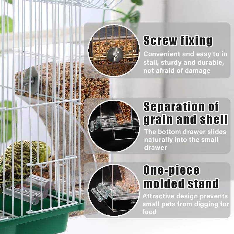 Automatic overflow protection Transparent bird feeder | Stornfield
