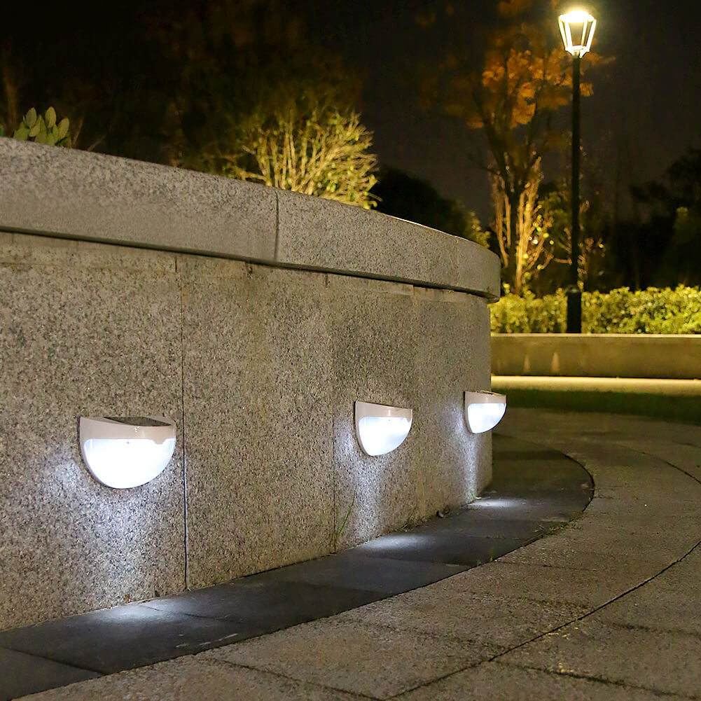 Solar Semi Circle Outdoor Waterproof Light Shadow Fence Wall Sconce Lamp | Stornfield