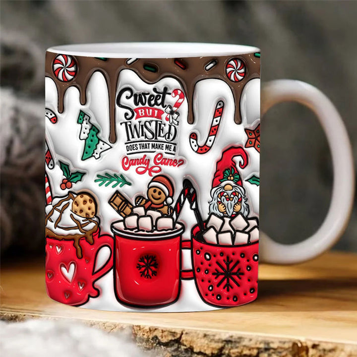 Christmas 3D Gingerman Ceramic Coffee Mug | Stornfield