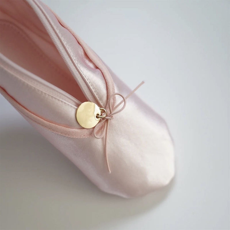 Personalized Pink Ballet Shoe Style Makeup Bag | Stornfield
