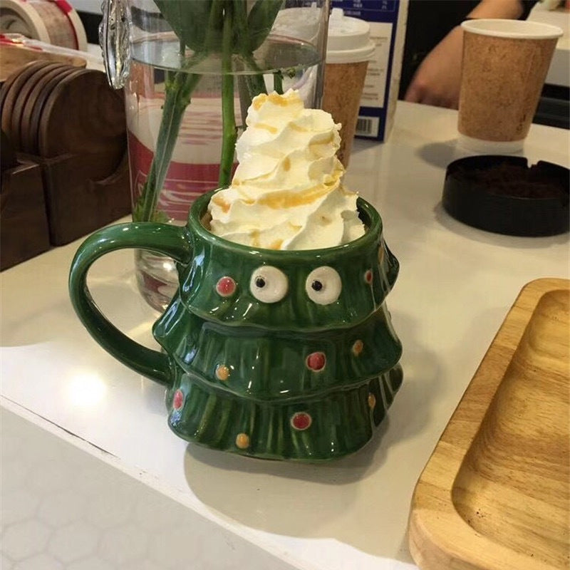 Creative Big Eyes Christmas Tree Mug | Stornfield