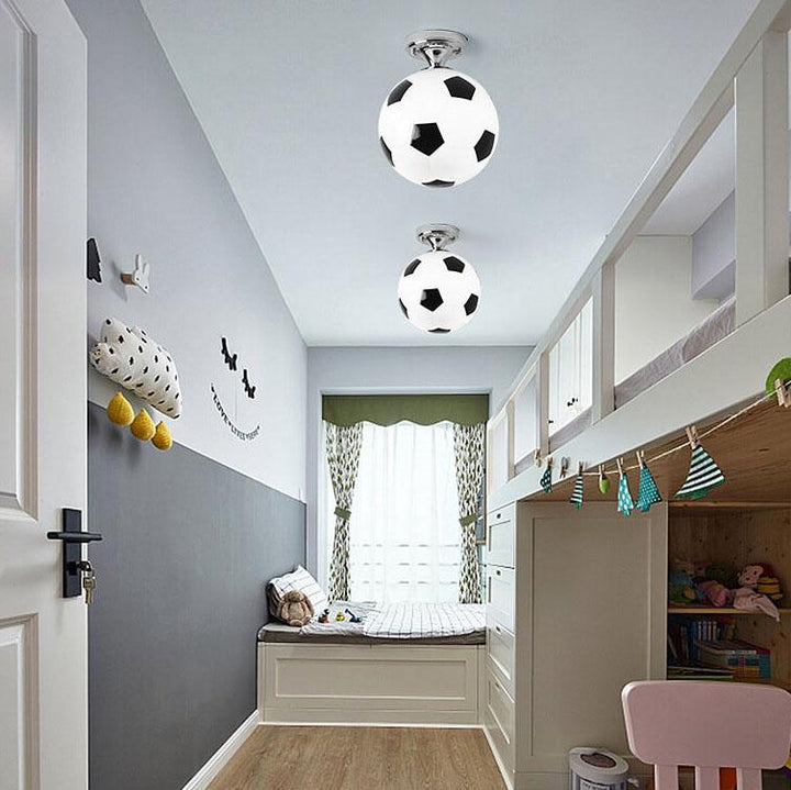 Stornfield | SportLume Creative Ceiling Light | Basketball & Football Design | Semi-Flush Mount | Glass Lamp