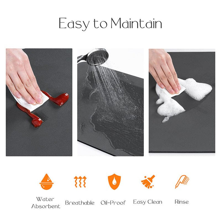 Kitchen Super Absorbent Draining Mat, Quick Dry Dish Coffee Mat | Stornfield