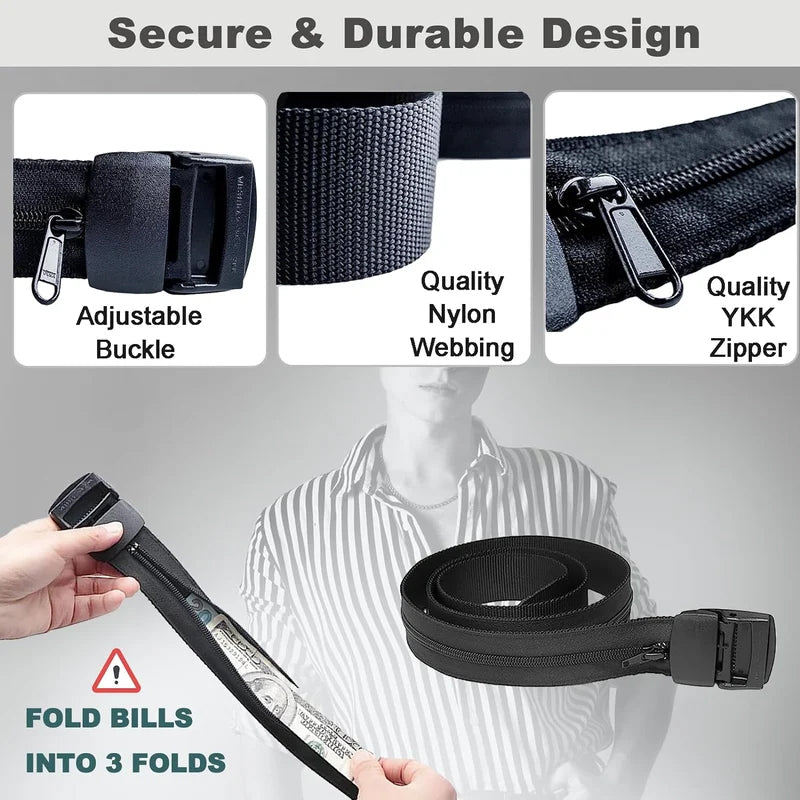 Anti-theft belt with hidden wallet | Stornfield