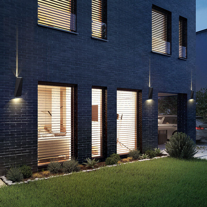 Simple Trapezoidal Outdoor Waterproof LED 2-Light Wall Sconce Lamp | Stornfield