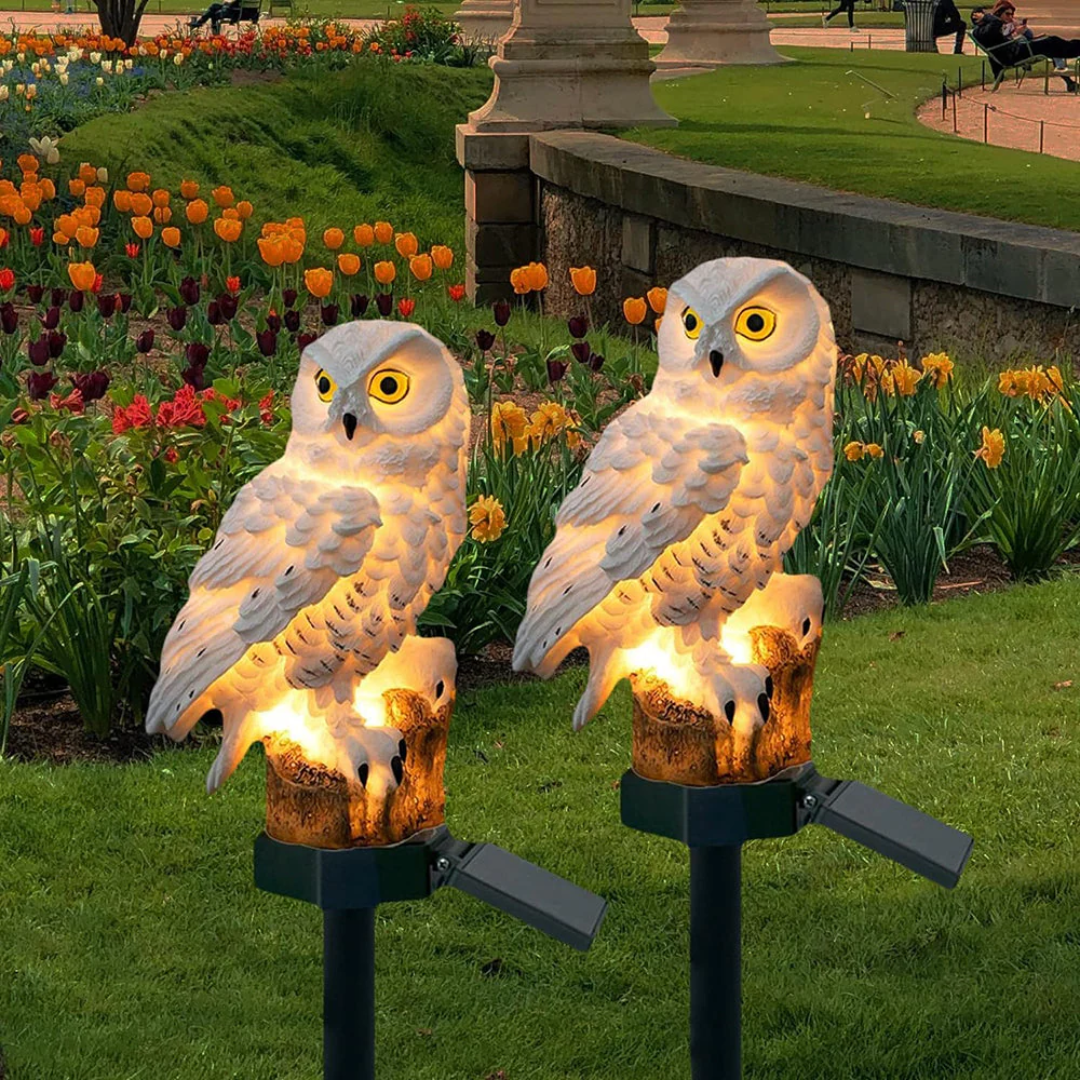 Solar Garden Lamp Uilux – Wireless Outdoor Lamp powered by Solar Energy with Owl Design | Stornfield
