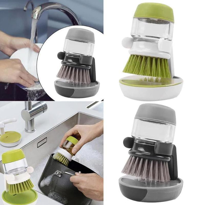 Dishwashing brush with integrated detergent dispenser | Stornfield