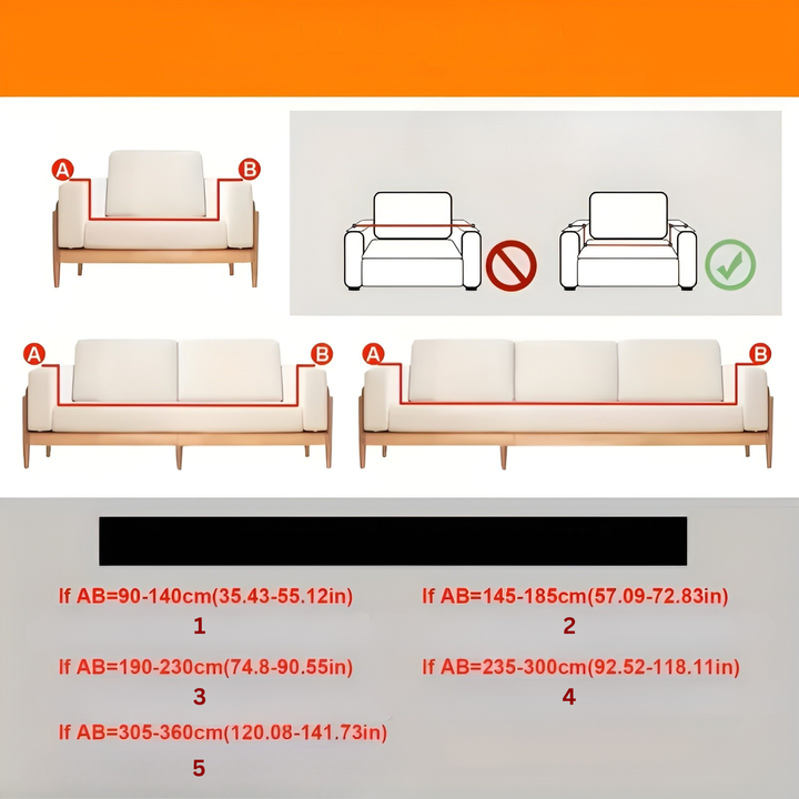Plush sofa cover (2 pieces) – Soft, warm and decorative | Protects your sofa stylishly | Stornfield