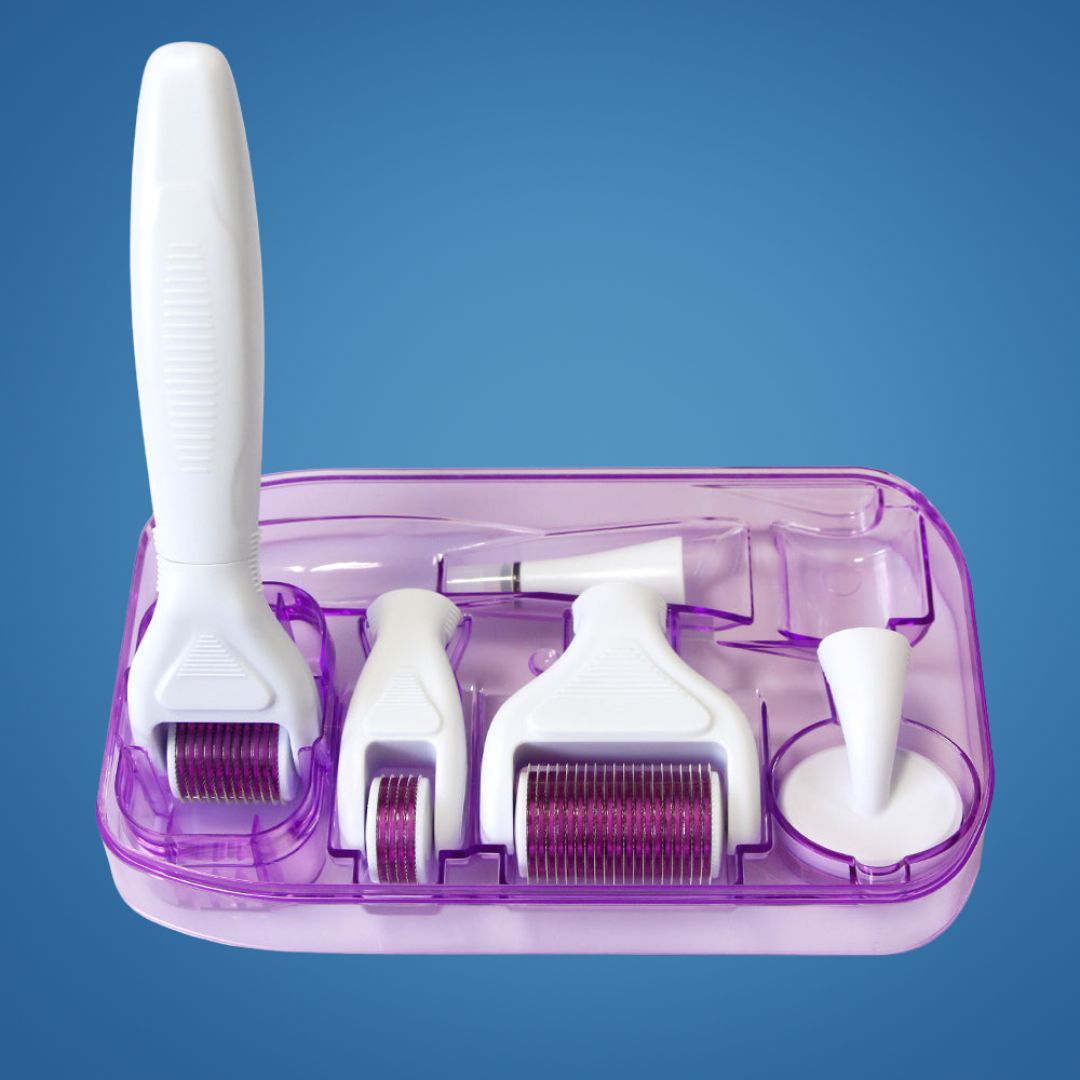 DermaGlow Microneedling Roller Kit - Anti-Aging - Titanium Needles - At-Home Skincare for Women Stornfield
