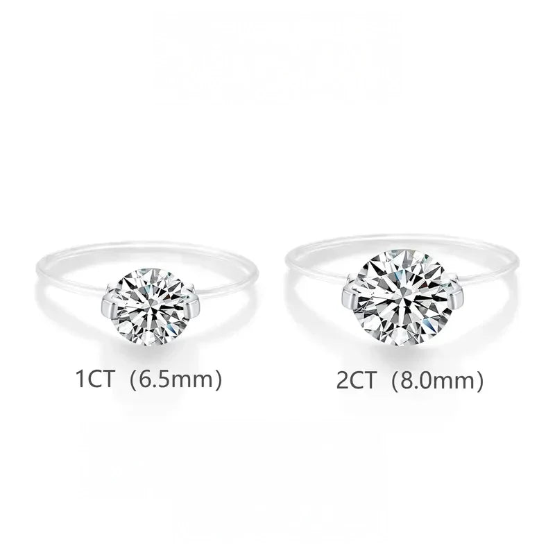 Stornfield | S925 1-2 Carat Moissanite Invisible Band Ring