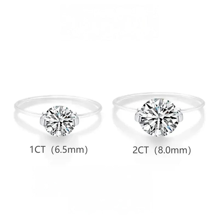 Stornfield | S925 1-2 Carat Moissanite Invisible Band Ring