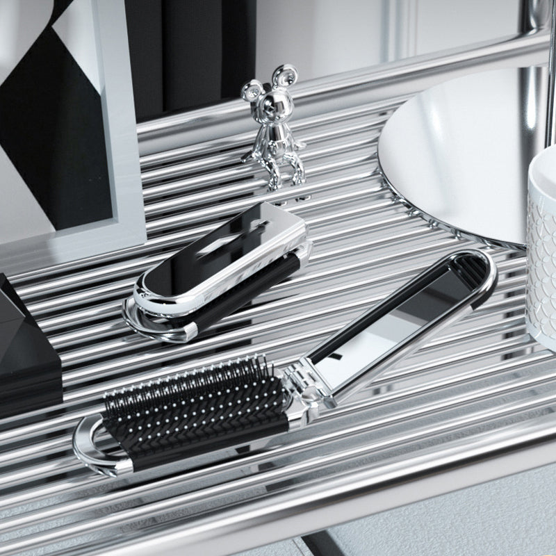 Stornfield | MirrorFlex Travel Mirror Hair Brush | Foldable & Compact | Practical Styling on the Go