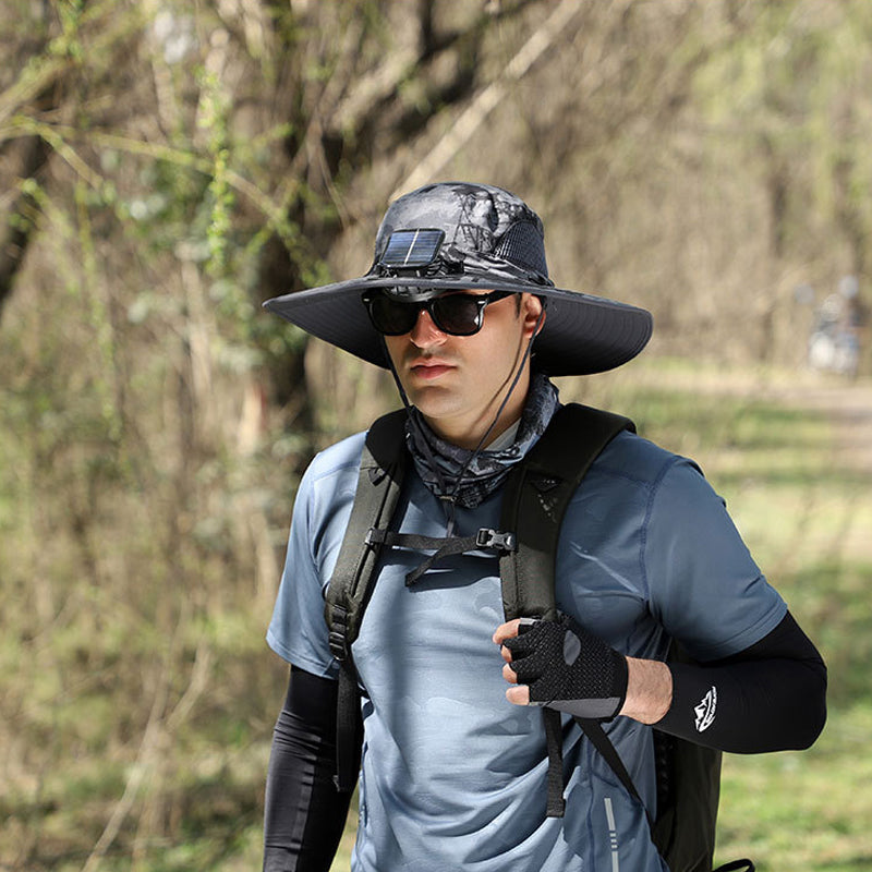 Solar & USB Charging Fan Outdoor Fishing Hat | Stornfield