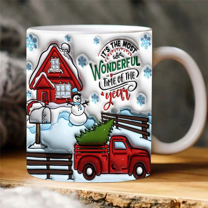 Christmas 3D Gingerman Ceramic Coffee Mug | Stornfield