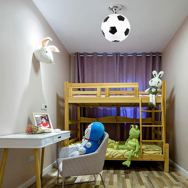 Stornfield | SportLume Creative Ceiling Light | Basketball & Football Design | Semi-Flush Mount | Glass Lamp