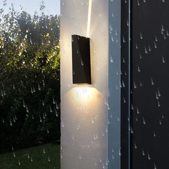 Simple Trapezoidal Outdoor Waterproof LED 2-Light Wall Sconce Lamp | Stornfield