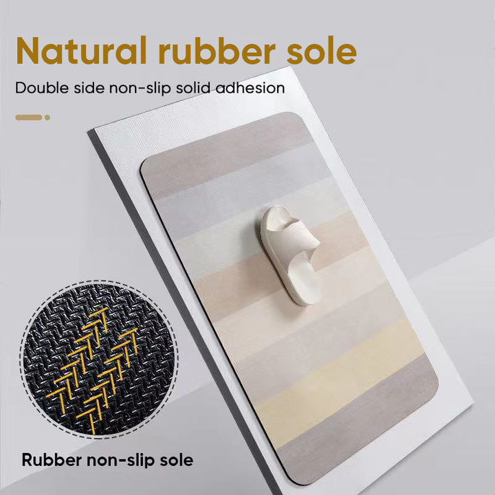 Non-Slip Absorbent Striped Floor Mat, Quick-Drying Bathroom Balcony Rug | Stornfield