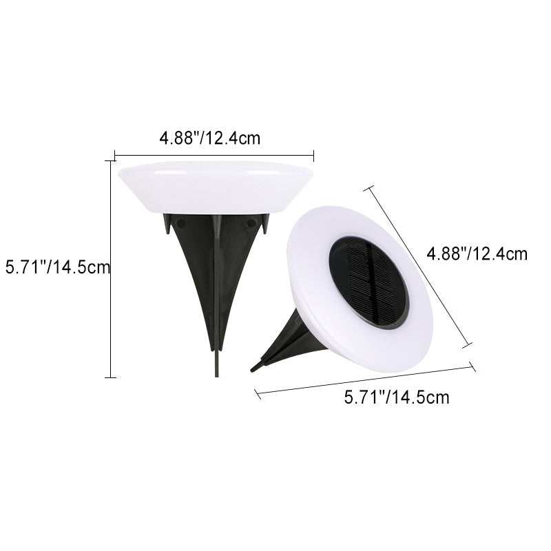 Modern Simplicity Solar Waterproof PP PS Round Conic LED Landscape Lighting Outdoor Light For Garden | Stornfield