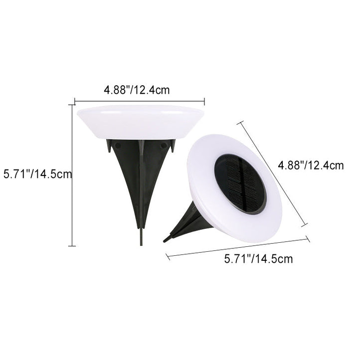 Modern Simplicity Solar Waterproof PP PS Round Conic LED Landscape Lighting Outdoor Light For Garden | Stornfield
