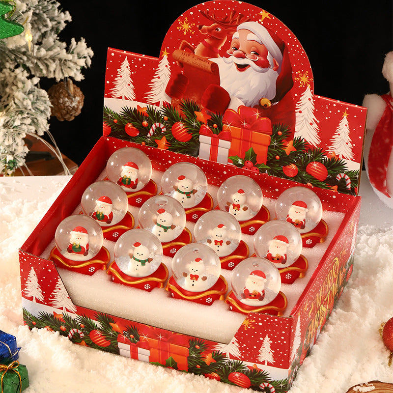 Glowing Christmas Snow Globe with Figures