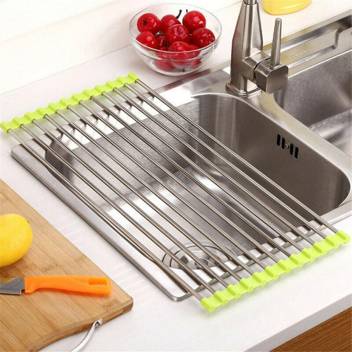 Stainless steel dish rack, rollable, foldable | Stornfield